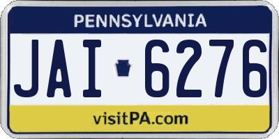 PA license plate JAI6276