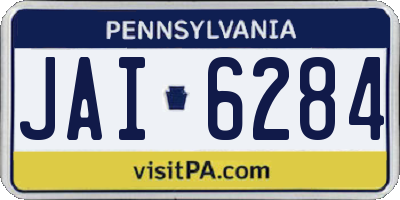 PA license plate JAI6284