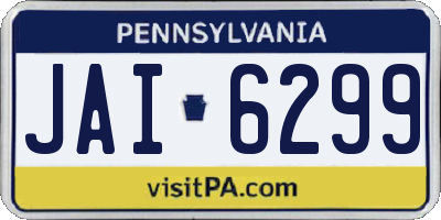 PA license plate JAI6299