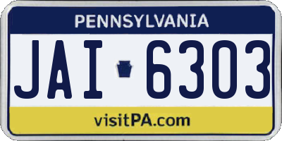 PA license plate JAI6303