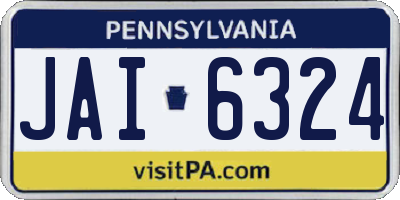 PA license plate JAI6324