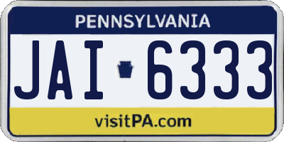PA license plate JAI6333