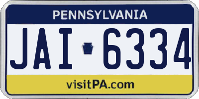 PA license plate JAI6334