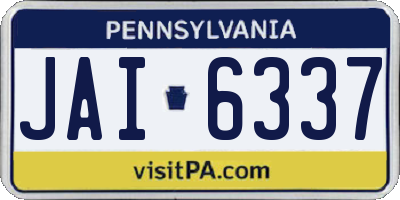 PA license plate JAI6337