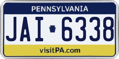PA license plate JAI6338