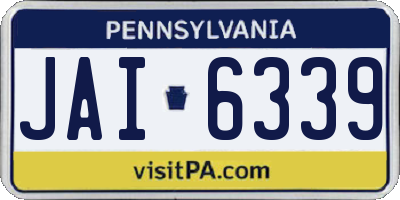 PA license plate JAI6339