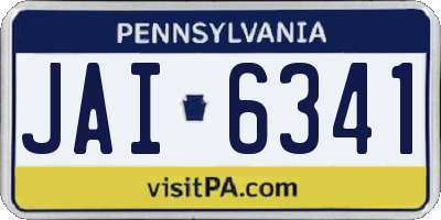 PA license plate JAI6341