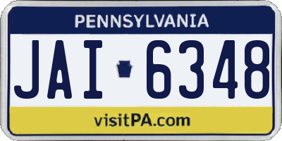 PA license plate JAI6348