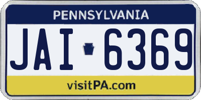 PA license plate JAI6369