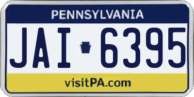 PA license plate JAI6395