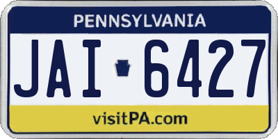 PA license plate JAI6427