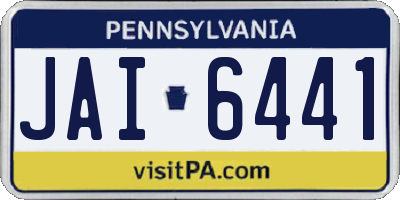 PA license plate JAI6441