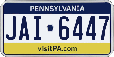 PA license plate JAI6447