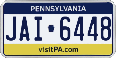 PA license plate JAI6448