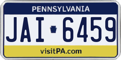 PA license plate JAI6459
