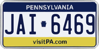 PA license plate JAI6469