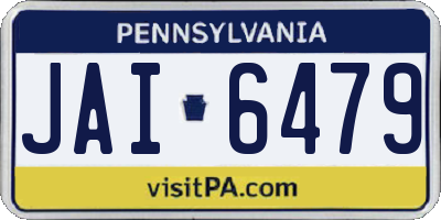PA license plate JAI6479