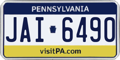 PA license plate JAI6490