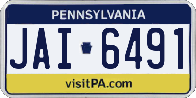 PA license plate JAI6491