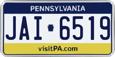 PA license plate JAI6519