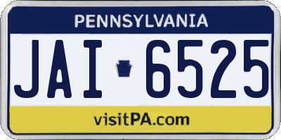 PA license plate JAI6525