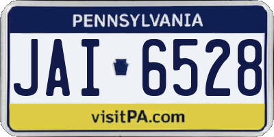 PA license plate JAI6528