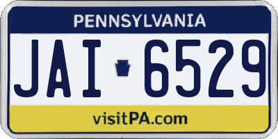 PA license plate JAI6529