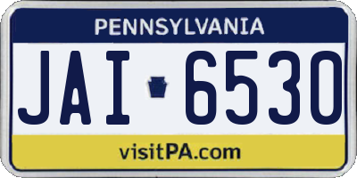 PA license plate JAI6530