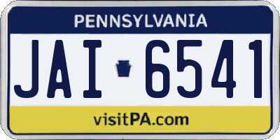 PA license plate JAI6541