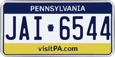 PA license plate JAI6544