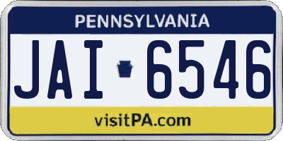 PA license plate JAI6546