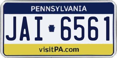 PA license plate JAI6561