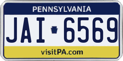 PA license plate JAI6569