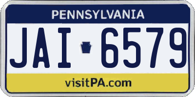 PA license plate JAI6579