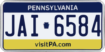 PA license plate JAI6584