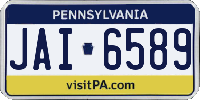 PA license plate JAI6589