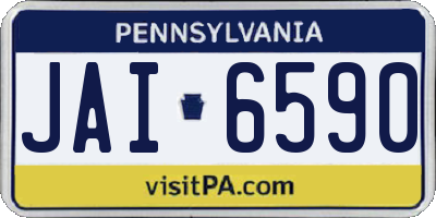 PA license plate JAI6590