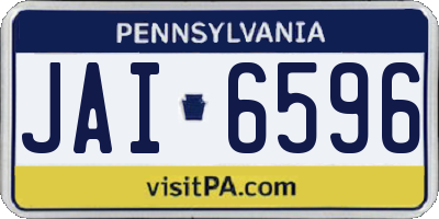 PA license plate JAI6596