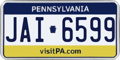 PA license plate JAI6599