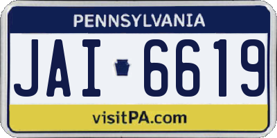 PA license plate JAI6619