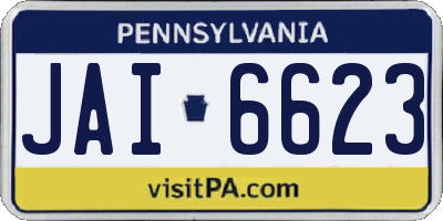 PA license plate JAI6623