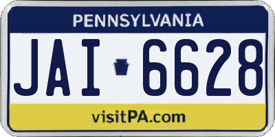 PA license plate JAI6628