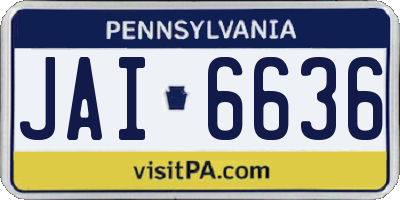 PA license plate JAI6636