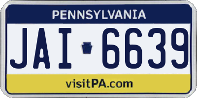 PA license plate JAI6639