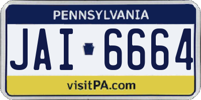 PA license plate JAI6664
