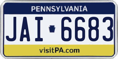 PA license plate JAI6683