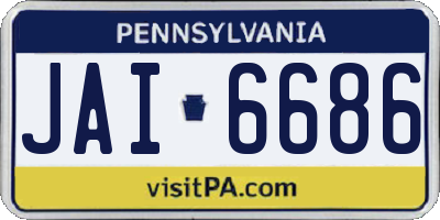 PA license plate JAI6686