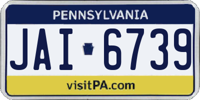 PA license plate JAI6739