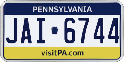 PA license plate JAI6744