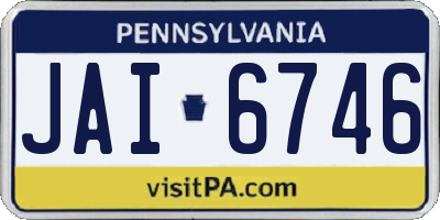 PA license plate JAI6746